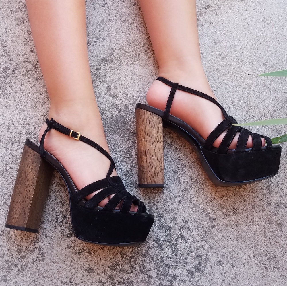 Steve Madden Black and Brown Heels